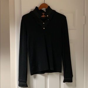 Tory Burch sweater with collar and cuffs.